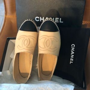 Authentic 2013 Lakeskin cc espadrilles 35 beige